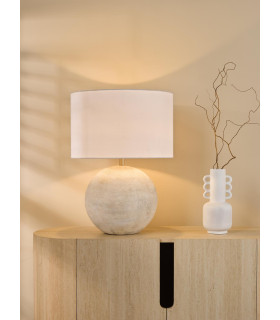 Havana Ceramic Table Lamp Natural Finish With Shade-2