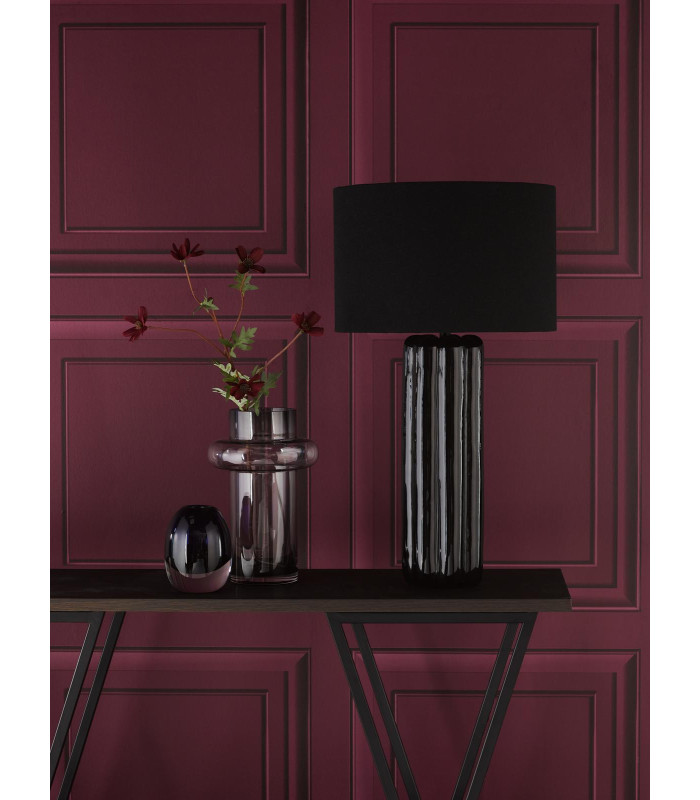 Hebron Table Lamp Black Ceramic With Shade-3