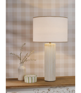 Idella Table Lamp Taupe Ceramic With Shade-2