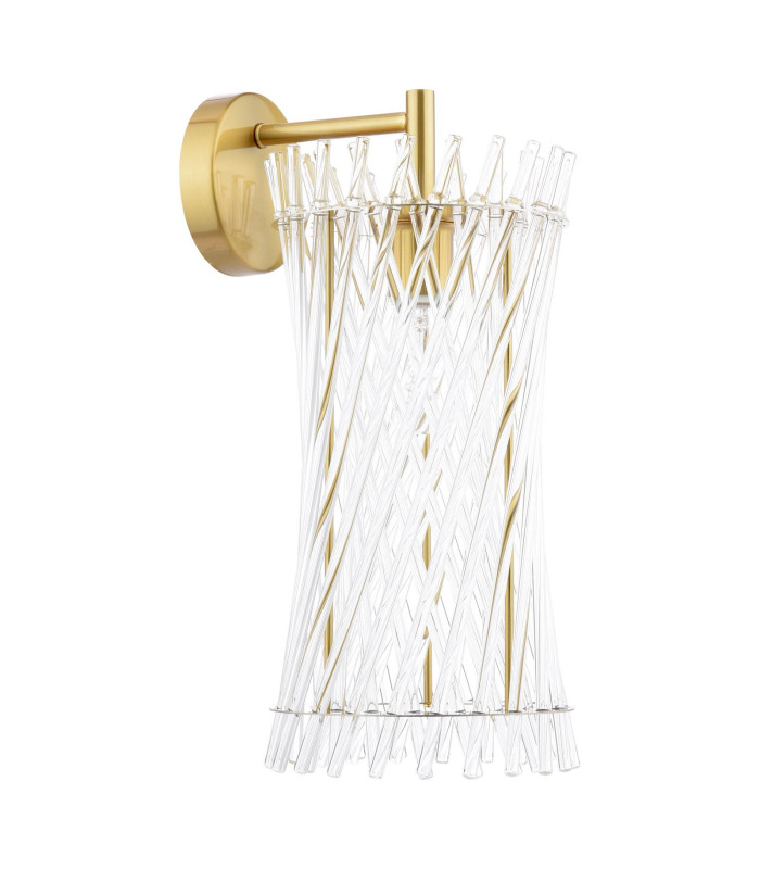 Loire Wall Light Natural Brass and Glass-7