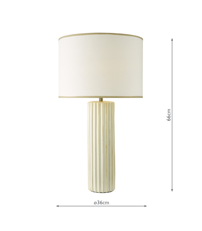Idella Table Lamp Taupe Ceramic With Shade-4