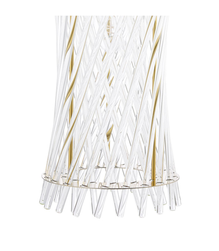 Loire Wall Light Natural Brass and Glass-9