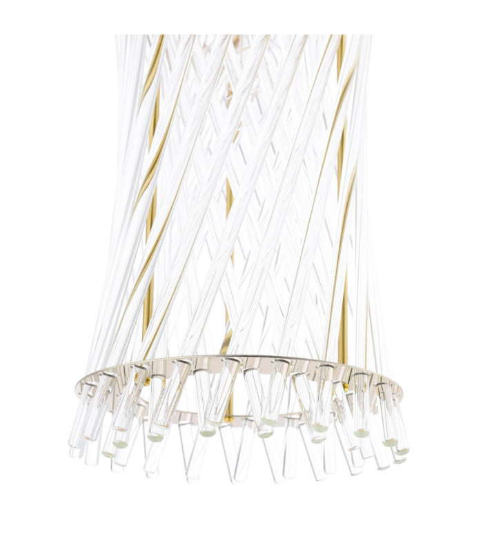 Loire Wall Light Natural Brass and Glass-10