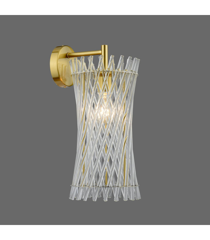 Loire Wall Light Natural Brass and Glass-11