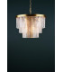 Moesha 6 Light Ceiling Pendant Natural Brass and Ribbed Glass-2