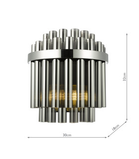 Imani Wall Light Polished Chrome and Smoked Ribbed Glass-2