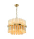 Imani Ceiling Pendant Natural Brass and Champagne Ribbed Glass-1