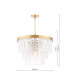 Moesha 6 Light Ceiling Pendant Natural Brass and Ribbed Glass-4