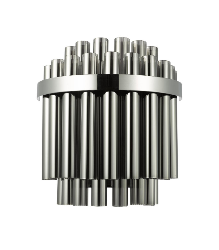 Imani Wall Light Polished Chrome and Smoked Ribbed Glass-3
