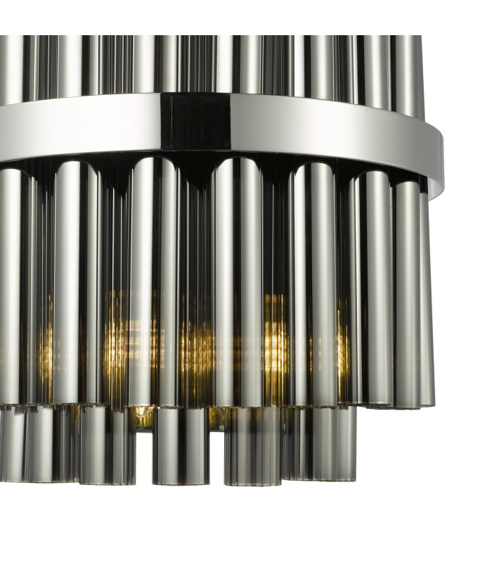 Imani Wall Light Polished Chrome and Smoked Ribbed Glass-4