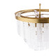 Moesha 6 Light Ceiling Pendant Natural Brass and Ribbed Glass-6