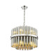Imani Ceiling Pendant Polished Chrome and Smoked Ribbed Glass-1
