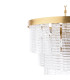 Moesha 6 Light Ceiling Pendant Natural Brass and Ribbed Glass-7