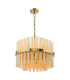 Imani Ceiling Pendant Natural Brass and Champagne Ribbed Glass-5