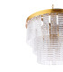 Moesha 6 Light Ceiling Pendant Natural Brass and Ribbed Glass-8