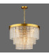 Moesha 6 Light Ceiling Pendant Natural Brass and Ribbed Glass-9