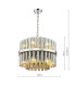 Imani Ceiling Pendant Polished Chrome and Smoked Ribbed Glass-4
