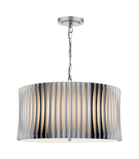 Netra 3 Light Ceiling Pendant Satin Bronze and Ivory-1