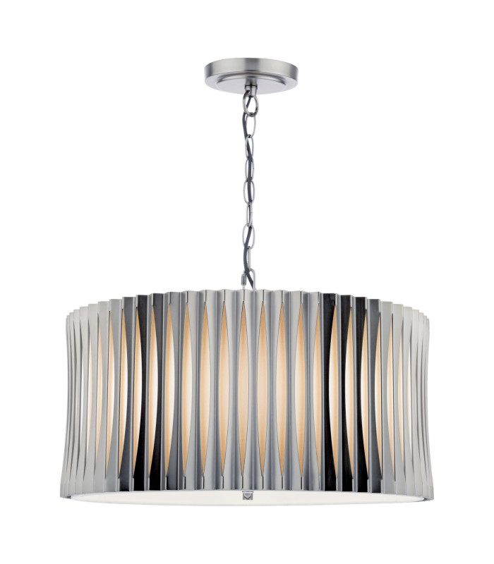 Netra 3 Light Ceiling Pendant Satin Bronze and Ivory-1