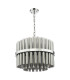 Imani Ceiling Pendant Polished Chrome and Smoked Ribbed Glass-5