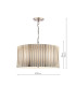 Netra 3 Light Ceiling Pendant Satin Bronze and Ivory-4
