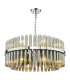Imani 16 Light Ceiling Pendant Polished Chrome and Smoked Ribbed Glass-1