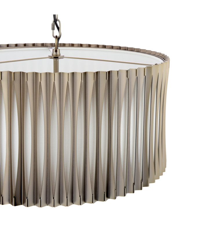 Netra 3 Light Ceiling Pendant Satin Bronze and Ivory-6