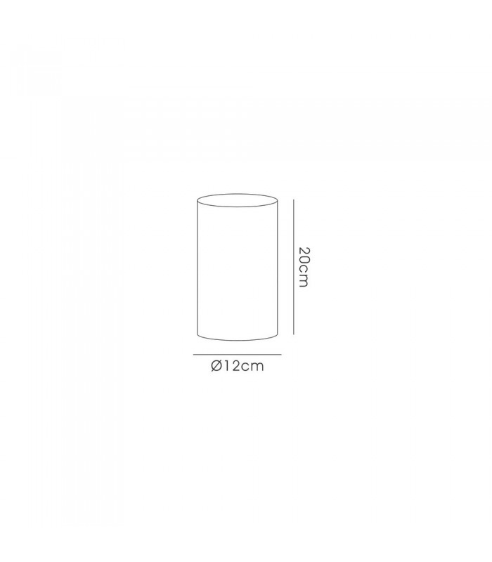 Round Cylinder, 120 x 200mm Dual Faux Silk Fabric Shade, Taupe, Halo Gold - 3