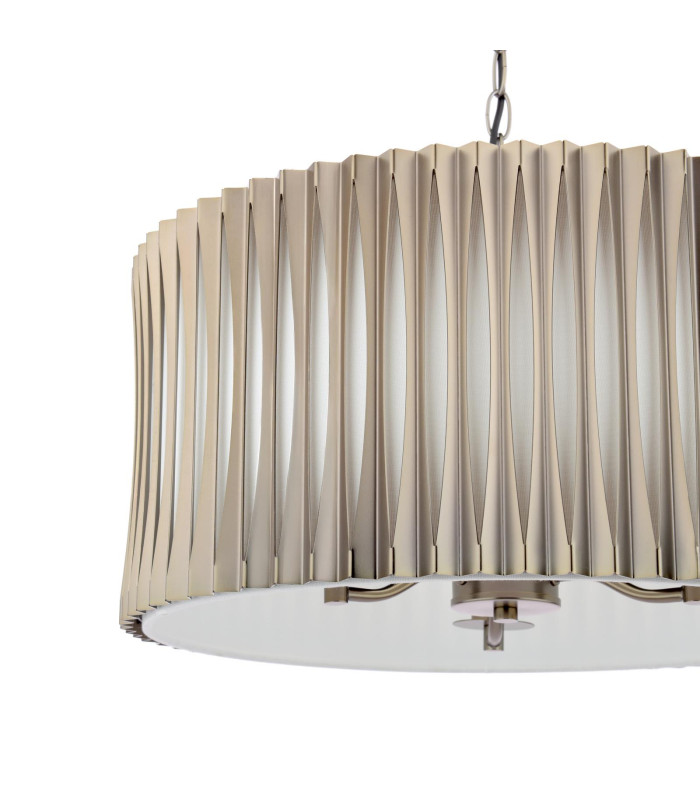 Netra 3 Light Ceiling Pendant Satin Bronze and Ivory-7