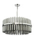 Imani 16 Light Ceiling Pendant Polished Chrome and Smoked Ribbed Glass-3