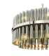 Imani 16 Light Ceiling Pendant Polished Chrome and Smoked Ribbed Glass-5
