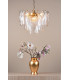 Kimmia 6 Light Ceiling Pendant Natural Brass and Textured Glass-2