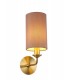 Round Cylinder, 120 x 200mm Dual Faux Silk Fabric Shade, Taupe, Halo Gold - 5