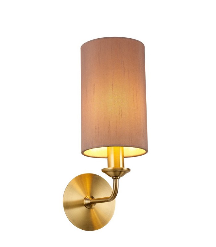 Round Cylinder, 120 x 200mm Dual Faux Silk Fabric Shade, Taupe, Halo Gold - 5