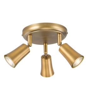 Jedrek 3 Light Single Spotlight Aged Brass-1