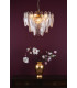Kimmia 6 Light Ceiling Pendant Natural Brass and Textured Glass-4