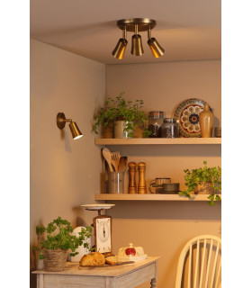 Jedrek 3 Light Single Spotlight Aged Brass-2