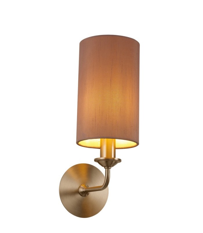 Round Cylinder, 120 x 200mm Dual Faux Silk Fabric Shade, Taupe, Halo Gold - 6