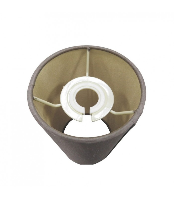 Round Cylinder, 120 x 200mm Dual Faux Silk Fabric Shade, Taupe, Halo Gold - 7