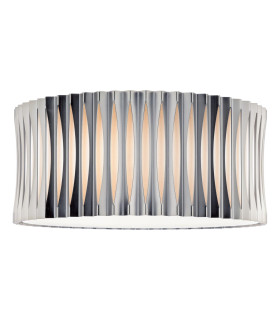 Netra 3 Light Flush Satin Bronze and Ivory-1
