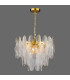 Kimmia 6 Light Ceiling Pendant Natural Brass and Textured Glass-10