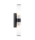 Lars Bathroom Wall Light Matt Black and White Frosted Acrylic IP44-1