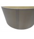 Round Cylinder, 120 x 200mm Dual Faux Silk Fabric Shade, Taupe, Halo Gold - 8