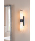 Lars Bathroom Wall Light Matt Black and White Frosted Acrylic IP44-2