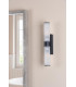 Lars Bathroom Wall Light Matt Black and White Frosted Acrylic IP44-3