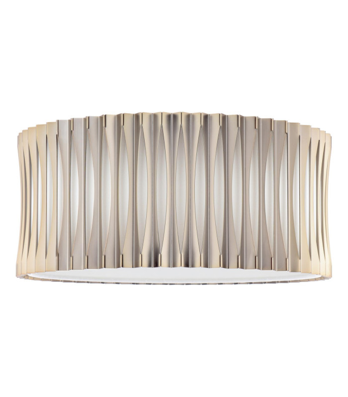 Netra 3 Light Flush Satin Bronze and Ivory-7