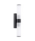 Lars Bathroom Wall Light Matt Black and White Frosted Acrylic IP44-5