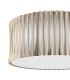 Netra 3 Light Flush Satin Bronze and Ivory-9