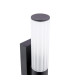 Lars Bathroom Wall Light Matt Black and White Frosted Acrylic IP44-8