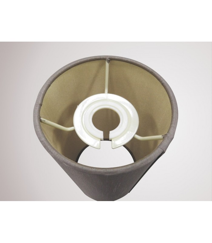 Round Cylinder, 120 x 200mm Dual Faux Silk Fabric Shade, Taupe, Halo Gold - 11